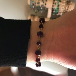 Dark Red Crystal Bracelet